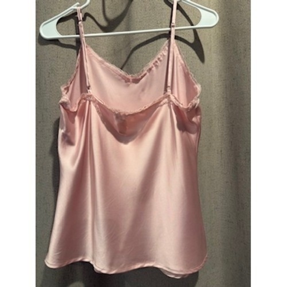 Wild Love Cami Top Womens Large Pink Excellent Lace Trim Satin - Picture 3 of 5